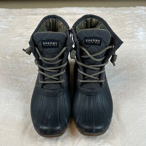 Sperry Top-Sider Blue Winter & Rain Boots With Quilted Interior Lining Women 7.5